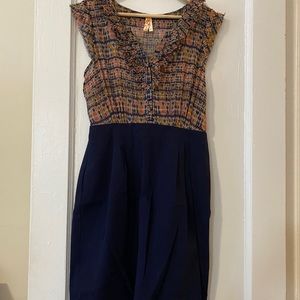 Anthropologie chiffon blouse dress